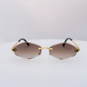 Lunette Femme Doré Et Marron